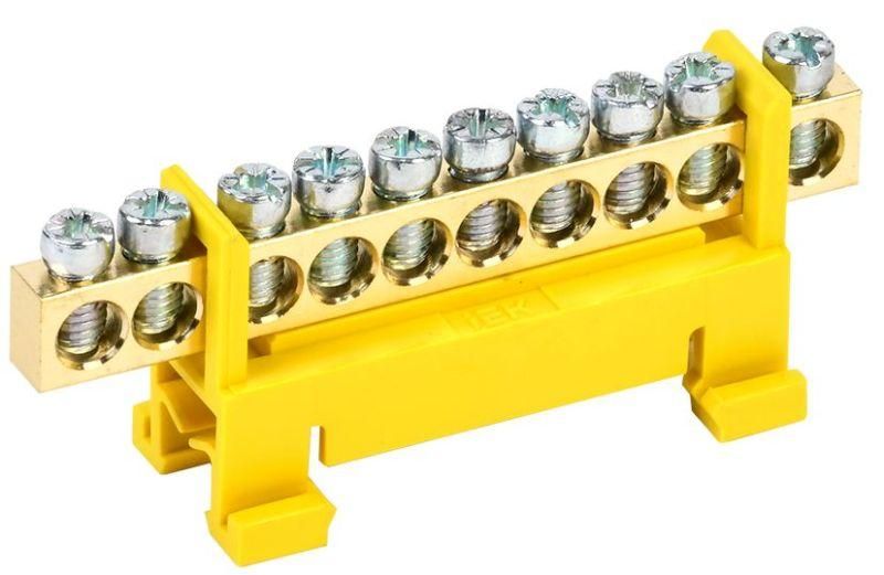 шина pe "земля" на din-изол. "стойка" шни 6х9-10-с-ж iek ynn10-69-10p-k05 от BTSprom.by