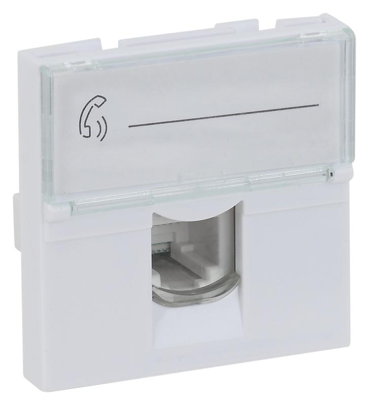 розетка модульная телефонная rj-11 45х45мм бел. ruvinil адл 13-909 от BTSprom.by