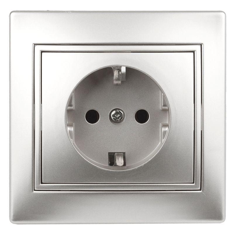 розетка 1-м сп plano 1-202-03 16а ip20 250в 2p+e schuko алюм. intro б0030058 от BTSprom.by