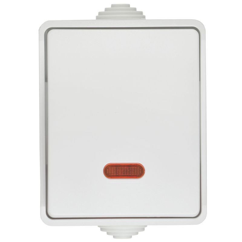  Выключатель проходной 1-кл. ОП Форс IP54 ВС20-1-1-ФБ с индикацией бел. IEK EVS11-K01-10-54-DC фото в каталоге от BTSprom.by