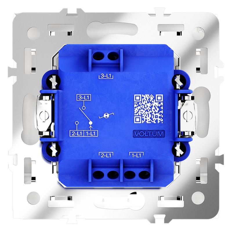  Переключатель проходной 1-кл. СП S70 10А с подсветкой механизм кашемир Voltum VLS010403 фото в каталоге от BTSprom.by