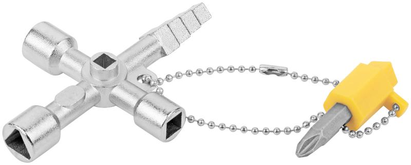 ключ универсальный для электрошкафов 5в1 двусторон. crv бита ph2/sl7 fit 60107 от BTSprom.by