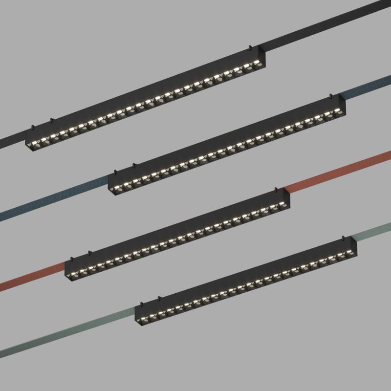  Светильник для трека-ремня Belty Grill 24Вт 3000К IP20 48В DC 642х40х45мм RA90 24град. со светодиодом алюм. черн. DENKIRS 760238 фото в каталоге от BTSprom.by