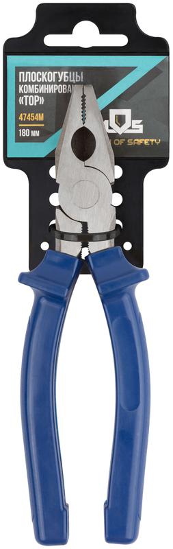  Плоскогубцы комбинированные "Тор" инстр. сталь пластиковые ручки 180мм MOS 47454М фото в каталоге от BTSprom.by