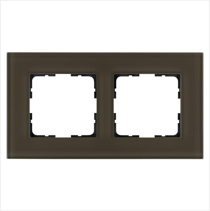 рамка 2-м g-glass стекло каперсовый jasmart g1002gt от BTSprom.by