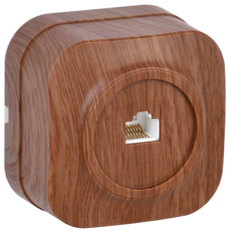 розетка компьютерная 1-м оп glory рк10-хд дуб iek ekh10-k24 от BTSprom.by