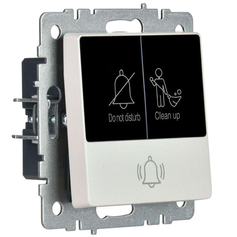  Кнопка звонка BRITE 10А ВС10-1-9-БрЖ для отелей с индик. механизм жемчуж. IEK BR-V14-2-10-K36 фото в каталоге от BTSprom.by