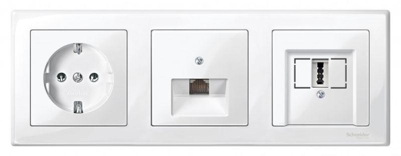  Накладка Merten для аудиорозетки бел. SchE MTN296019 фото в каталоге от BTSprom.by