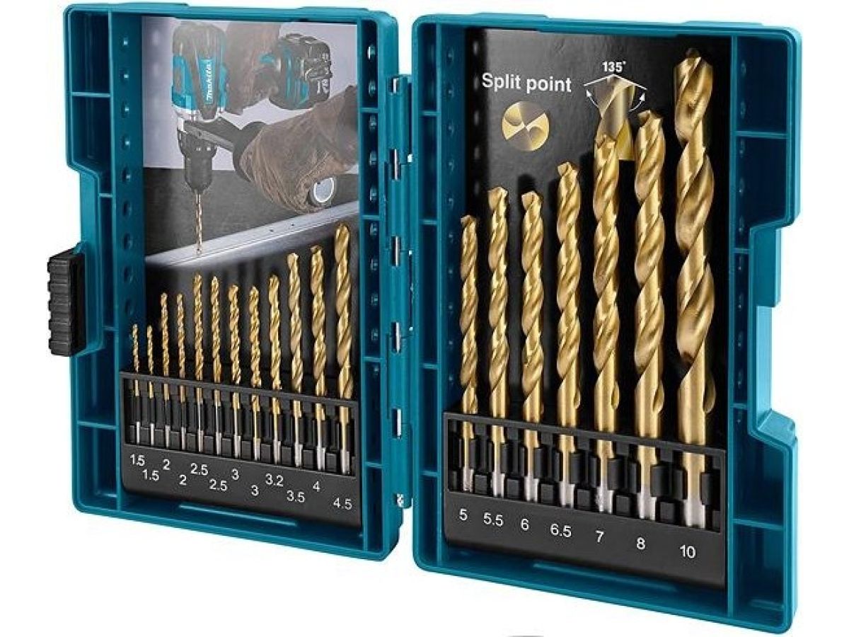 набор сверл по металлу hss-tin economy 1.5-10 мм (19 шт) makita d-67527 от BTSprom.by