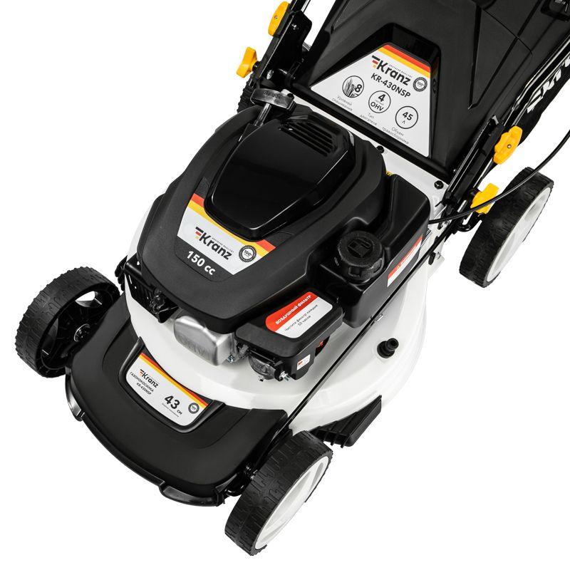  Газонокосилка бензиновая KR-430NSP несамоходная 150куб.см 43см Kranz KR-16-1235 фото в каталоге от BTSprom.by