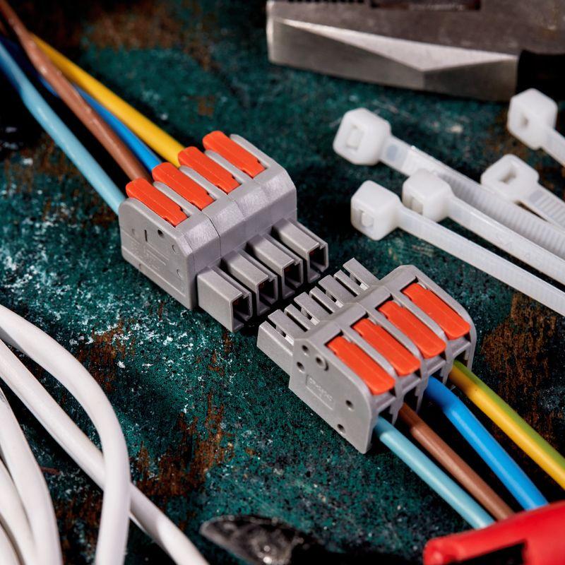  Клемма СМК 222-424R проходная разъемная 4 полюса сер. 0.2-2.5/4кв.мм Rexant 07-5264 фото в каталоге от BTSprom.by