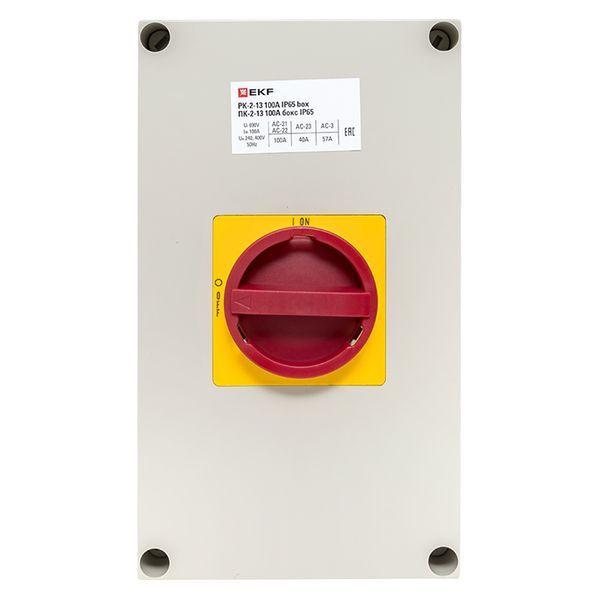  Переключатель кулачковый ПК-2-13 100А 3п "ВКЛ-ВЫКЛ" с блокировкой в боксе IP65 PROxima EKF pk-2k-13-100-a65 фото в каталоге от BTSprom.by