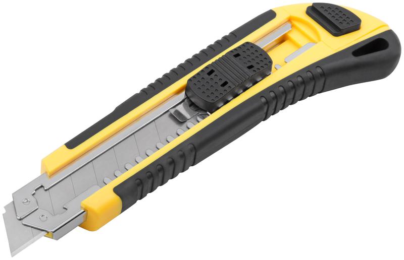  Нож технический 18мм усилен. прорезин. кассета 3 лезвия "Профи" FIT 10263 фото в каталоге от BTSprom.by