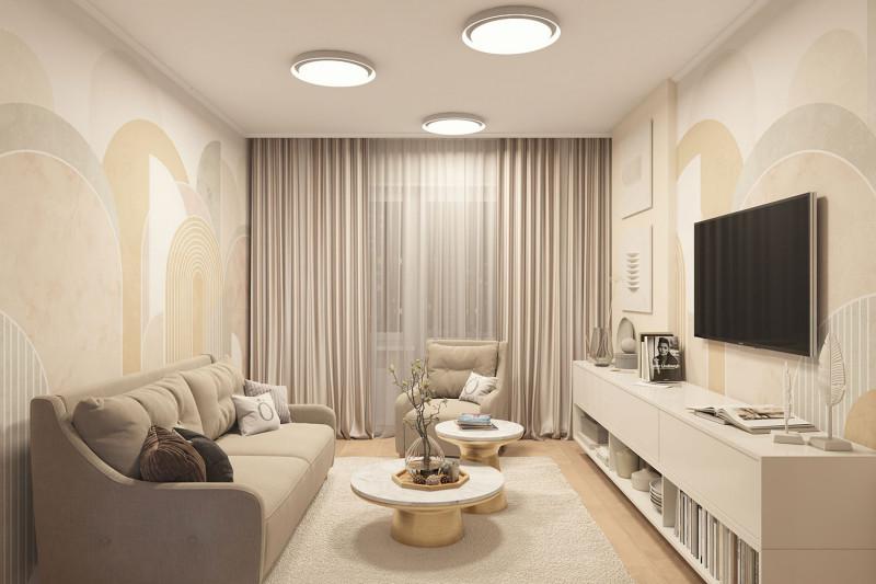  Светильник 50Вт 3000К-6500К IP20 накладной со встроен. светодиодом управление пульт Д/У (в комплекте) и Wi-Fi 2.4Ггц эко система Smart Life Яндекс Алиса метал. полимер бел. DENKIRS 780291 фото в каталоге от BTSprom.by