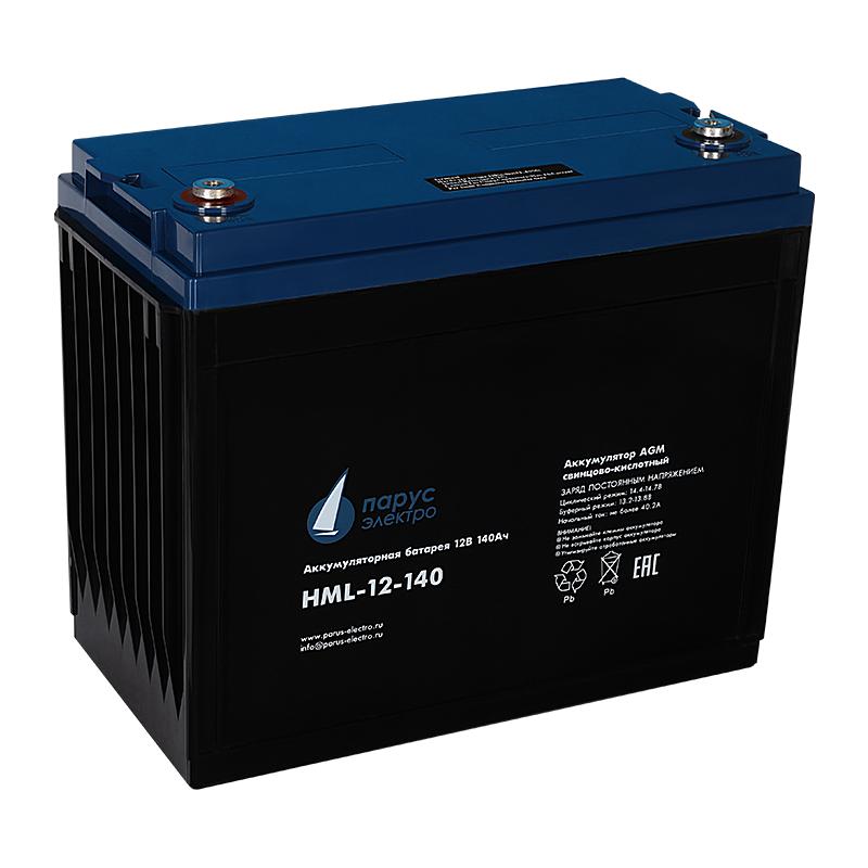 батарея аккумуляторная hml-12-140 свинцово-кислотная 12в/140а.ч парусэлектро hml-12-140 от BTSprom.by