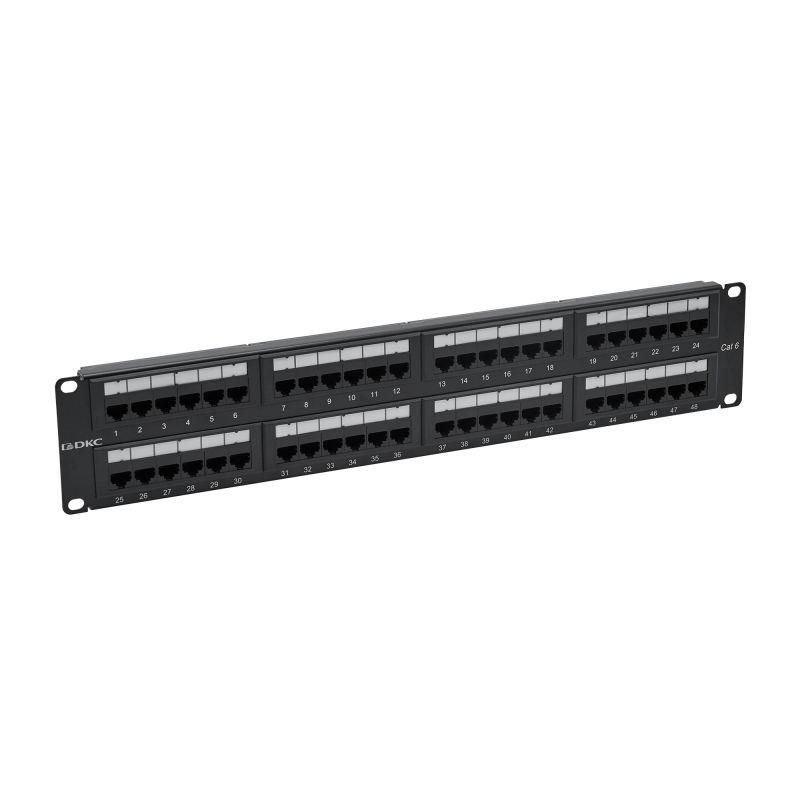 патч-панель 19дюйм 2ucat6 48 портов rj45 неэкранированная dkc rn6ppu242 от BTSprom.by