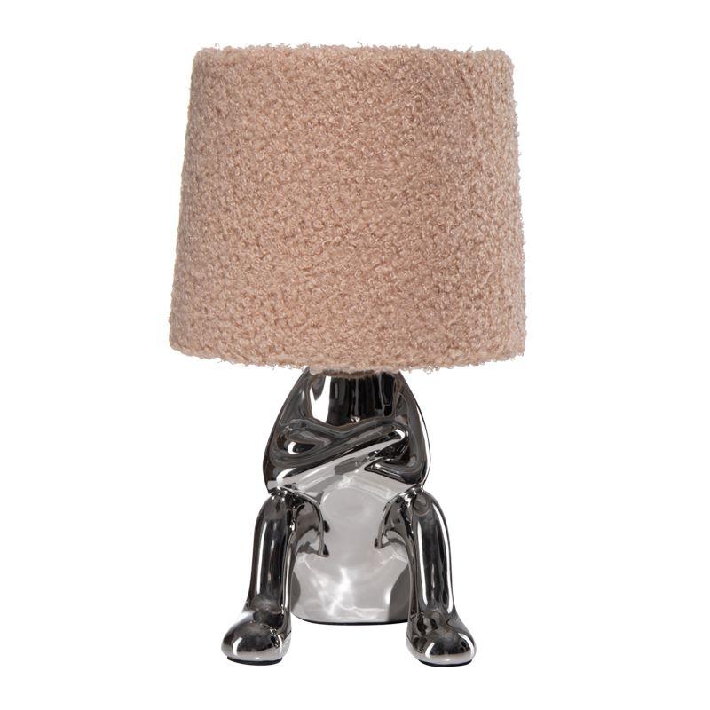  Светильник декоративный Человечек серебр. с пудровым абажуром E27 Rexant 603-1036 фото в каталоге от BTSprom.by