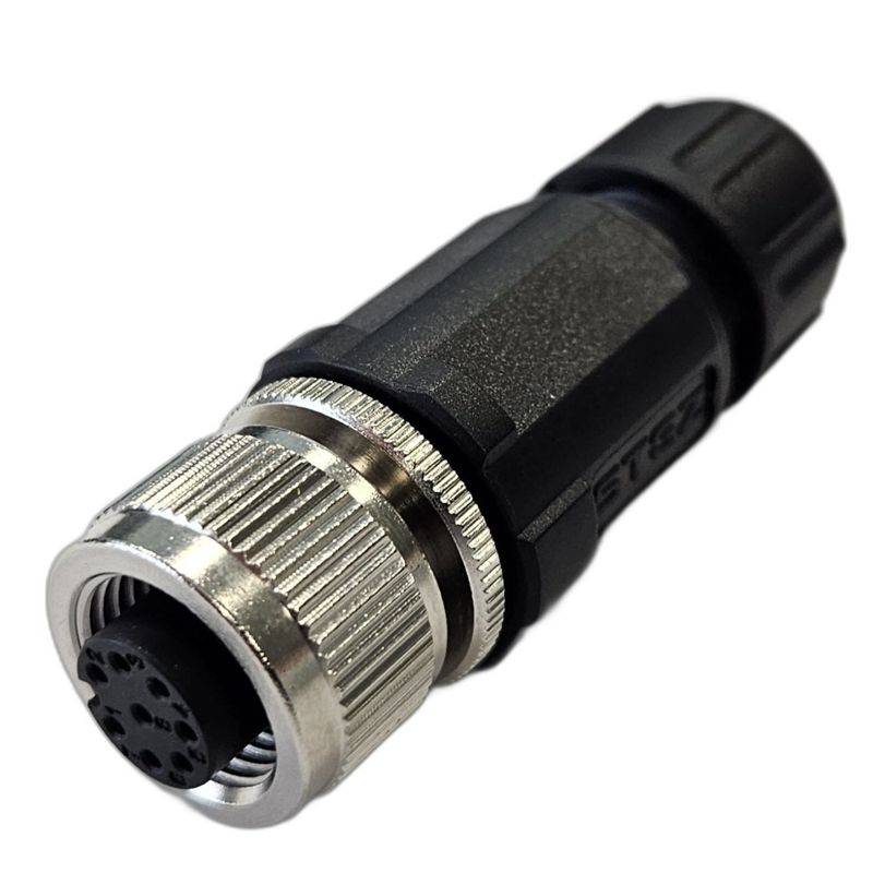 разъем м12 8a гнездовой пайка пластик. прямой резьба pg7 каб. часть сцм120021-08a стэз 185200158 от BTSprom.by