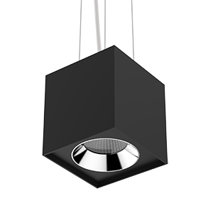 светильник светодиодный dl-02 cube 150х160 36вт 4000к 35град. подвесной ral9010 черн. муар диммер dali varton v1-r0-90360-30d01-2003640 от BTSprom.by