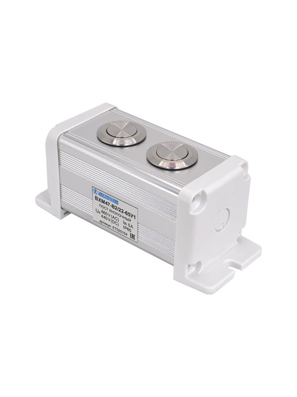 пост управления bxm47-b2/22-65у1 2 цилиндрические кнопки 1c1no1nc серебр. электротехник et020104 от BTSprom.by