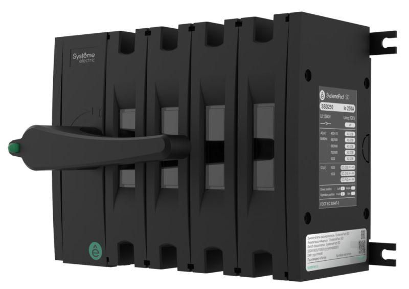 выключатель-разъединитель systemepact sd160 4п 80а рукоятка фронт. слева (зак. отдельно) se ssd01604lf0080 от BTSprom.by