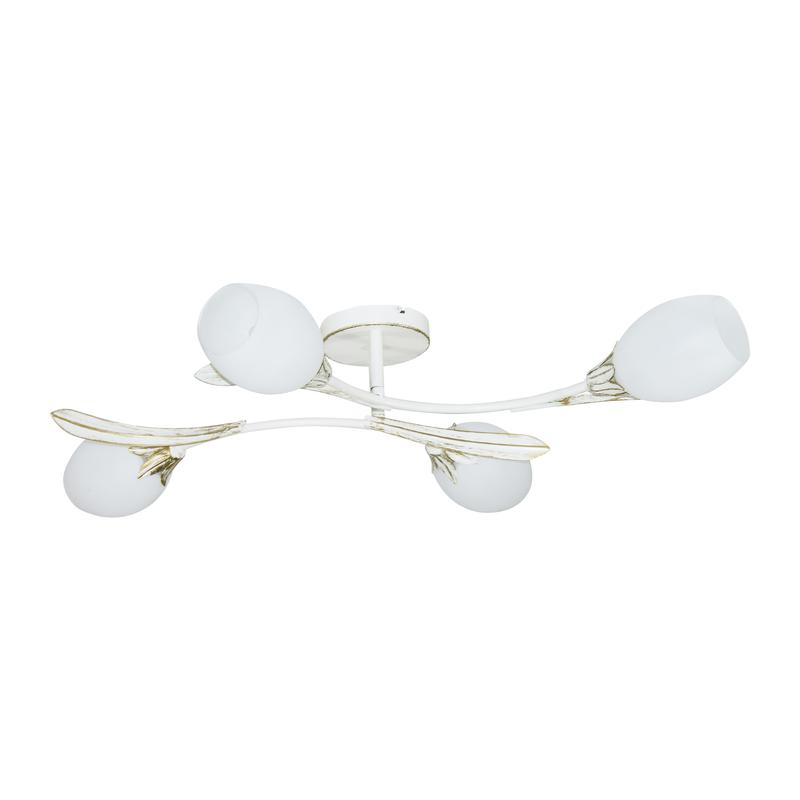 светильник "лилу" 141 (плафон 8825) нпб 01-4х60-139 e14 (им) потолочн. бел./зол. элетех 1005405454 от BTSprom.by