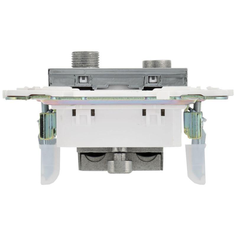  Розетка двойная TV+SAT SKANDY SK-A13N никель IEK SK-AF20-O-K50 фото в каталоге от BTSprom.by