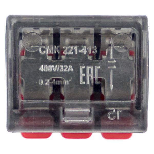  Клемма строительно-монтажная СМК 221-413 с рычагом 3 отверстия 0.2-4.0кв.мм (блист.20шт) PROxima EKF plc-smk-221-413b-20 фото в каталоге от BTSprom.by