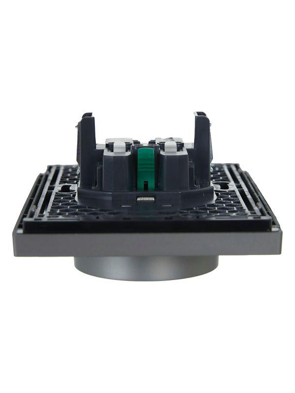  Розетка 2-м СП FORTE&PIANO FP524 16А с заземл. без защ. шторок безвинт. крепл. сталь IEK FP-R21-16-1-K46 фото в каталоге от BTSprom.by