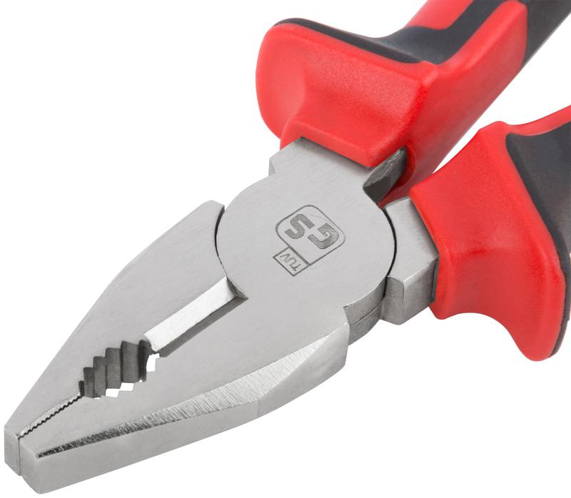  Плоскогубцы комбинированные "Тренд" двухцветные прорезиненные ручки хром-никелевое покрытие 200мм КУРС 47566 фото в каталоге от BTSprom.by