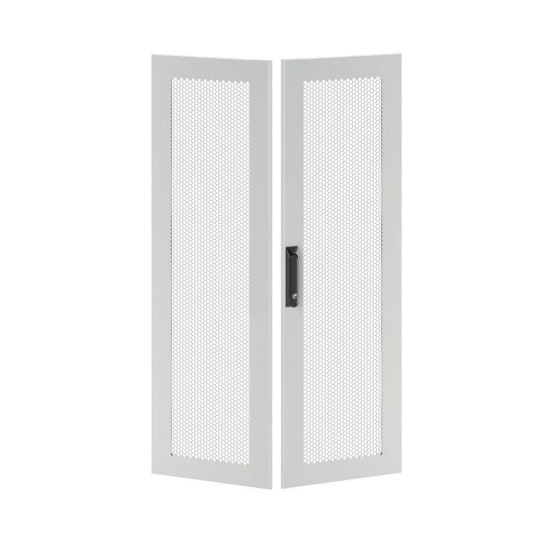 дверь двустворчатая для it-cqe 2000х600 перфорир. ral7035 dkc rgitcpmd2060 от BTSprom.by