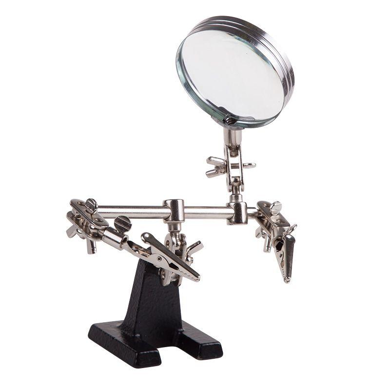  Держатель "третья рука" с лупой х3 (HT-390) (ZD-10D) Rexant 12-0251 фото в каталоге от BTSprom.by