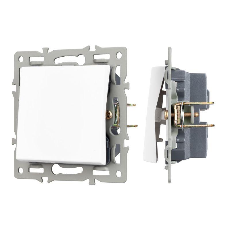 механизм выключателя одноклавишный непроходной swt-mk01-pl-wh (250в 16а) arlight 043710 от BTSprom.by