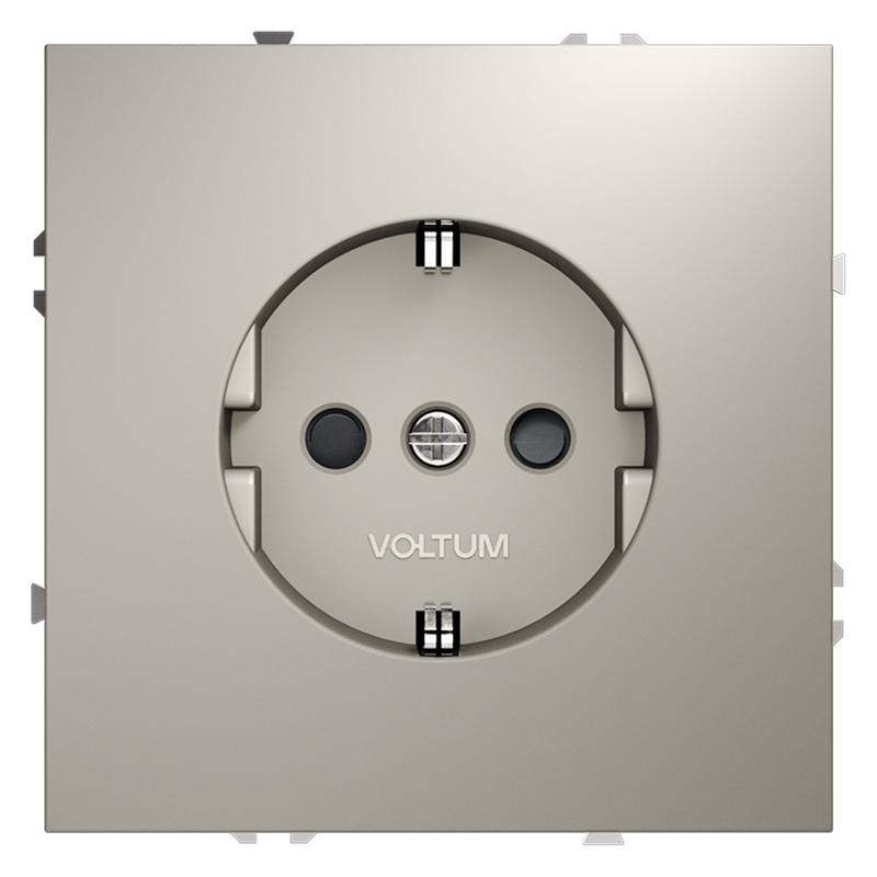 розетка 1-м сп s70 16а с заземл. защ. шторки механизм кашемир voltum vls040203 от BTSprom.by