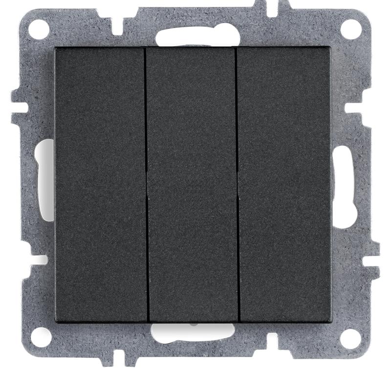 выключатель 3-кл. lavin/karen механизм графит arvia 50 04 2000 254 от BTSprom.by