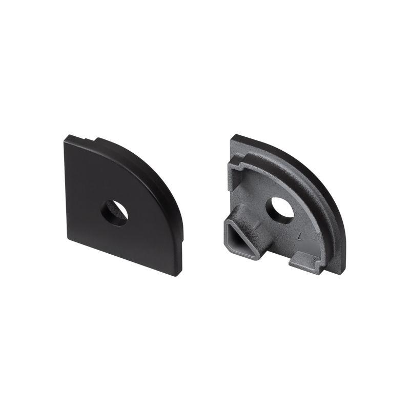 заглушка sl-kant-h20 black с отверстием пластик (комплект) arlight 049405 от BTSprom.by