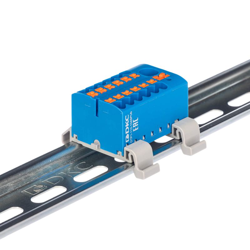  Блок распределительный зажим push-in 1 ввод 6кв.мм 12 точек подключения 2.5кв.мм син. DKC DTP1-112-104SPUB фото в каталоге от BTSprom.by