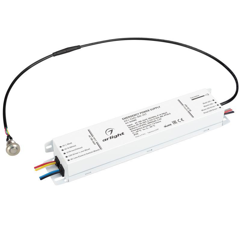блок аварийного питания arj-emg-8w-int (25-56в 1.5h lifepo4) ip20 металл arlight 043585 от BTSprom.by