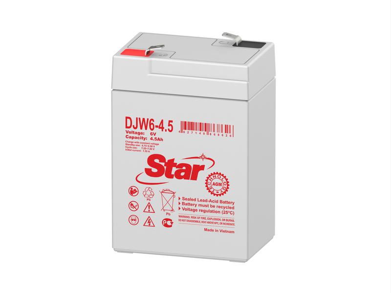 аккумулятор 6в 4.5а.ч star djw6-4.5 от BTSprom.by