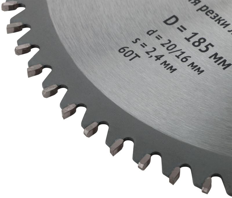  Диск пильный для циркулярных пил по ламинату 185х20/16х60T FIT 37774 фото в каталоге от BTSprom.by