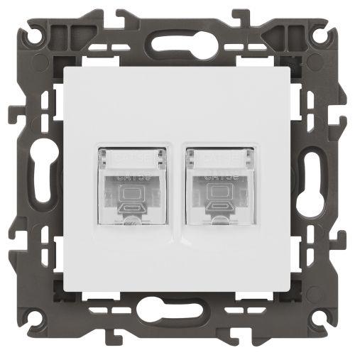 розетка компьютерная 2-м elegance 14-3108-01 rj45 ip20 механизм бел. эра б0034308 от BTSprom.by