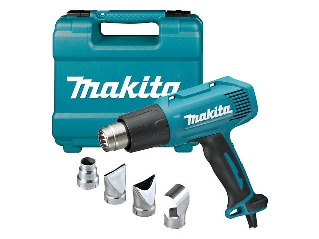 термовоздуходувка makita hg 5030 k в чем. + набор сопл (1600 вт, 2 скор., 350-500 °с, ступенч. рег.) hg5030k от BTSprom.by