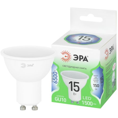 лампа светодиодная green line led mr16-15w-865-gu10 gl 15вт софит 6500к холод. свет gu10 220-240в эра б0070074 от BTSprom.by