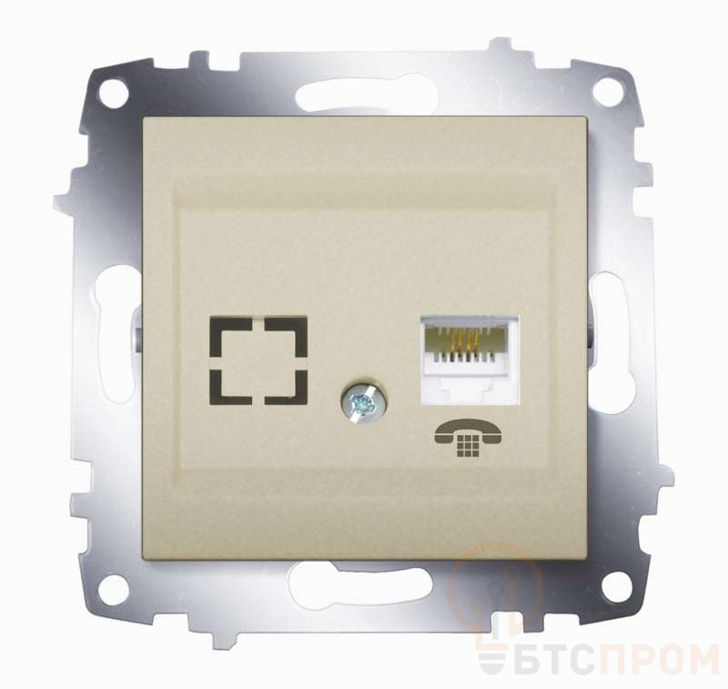 Розетка телефонная 2-м Cosmo RJ11 + гнездо механизм титаниум ABB 619-011400-221 фото в каталоге от BTSprom.by  Розетка телефонная 2-м Cosmo RJ11 + гнездо механизм титаниум ABB 619-011400-221 фото в каталоге от BTSprom.by
