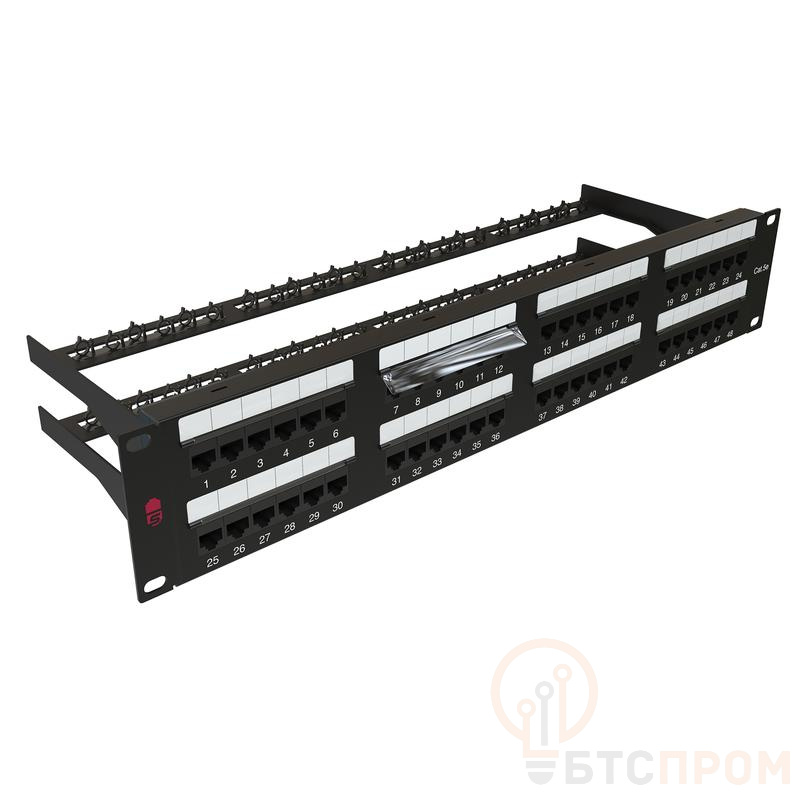 Патч-панель 19дюйм 2U 48 портов RJ45 кат.5E Dual IDC с задн. кабельным организатором черн. SYSMATRIX PP 1902U.S485EU.M фото в каталоге от BTSprom.by  Патч-панель 19дюйм 2U 48 портов RJ45 кат.5E Dual IDC с задн. кабельным организатором черн. SYSMATRIX PP 1902U.S485EU.M фото в каталоге от BTSprom.by