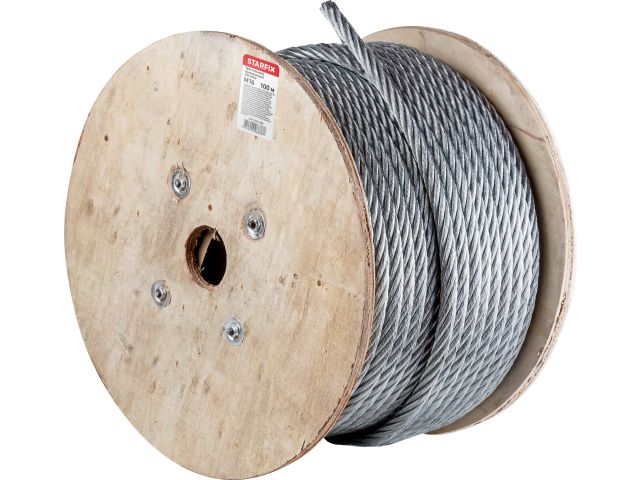 трос стальной, оцинк. м16 din 3060 (бухта 100 м) starfix smp-53717-100 от BTSprom.by