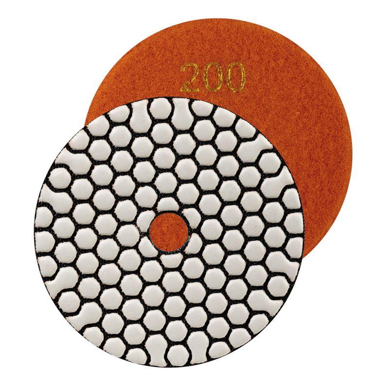 круг алмазный гибкий шлифовальный черепашка 100мм p200 сухое шлифование kranz kr-90-0323 от BTSprom.by