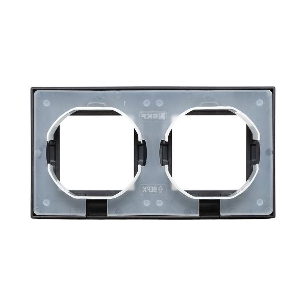  Рамка 2-м Эпика IP44 пластик черн. EKF UP1-FPB-02-44 фото в каталоге от BTSprom.by