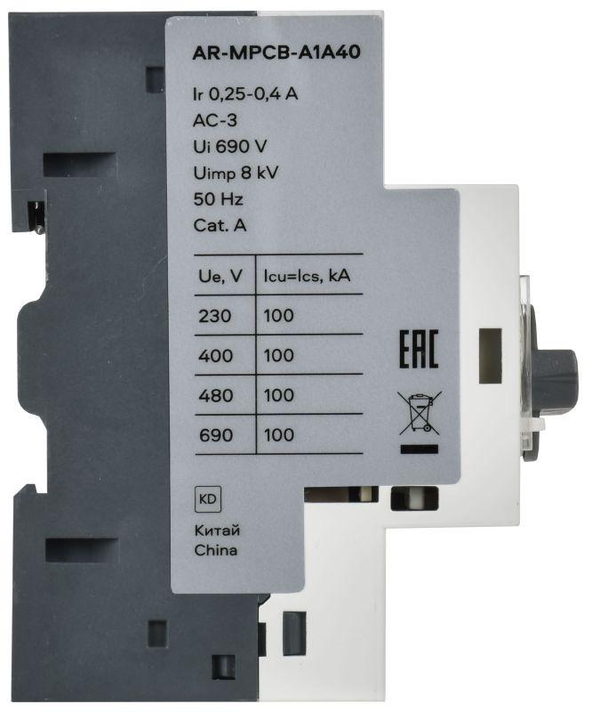  Выключатель автоматический защиты двигателя A1 GV2P 0.24-0.4А ARMAT IEK AR-MPCB-A1A40 фото в каталоге от BTSprom.by