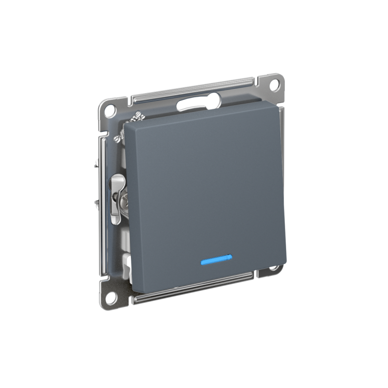 переключатель 1-кл. atlasdesign (сх. 6а) 10ax с подсветкой быстрозажим. клем. механизм грифель se atn000763s от BTSprom.by